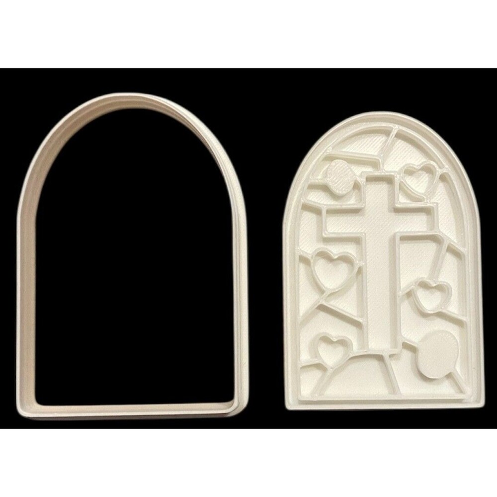 3D Printed Cookie Cutter - 3.5" Easter Arch w/Cross #1015